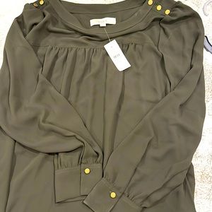 Loft green L/S Blouse